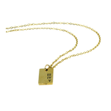 345 Roman Bar necklace - Gold, thin